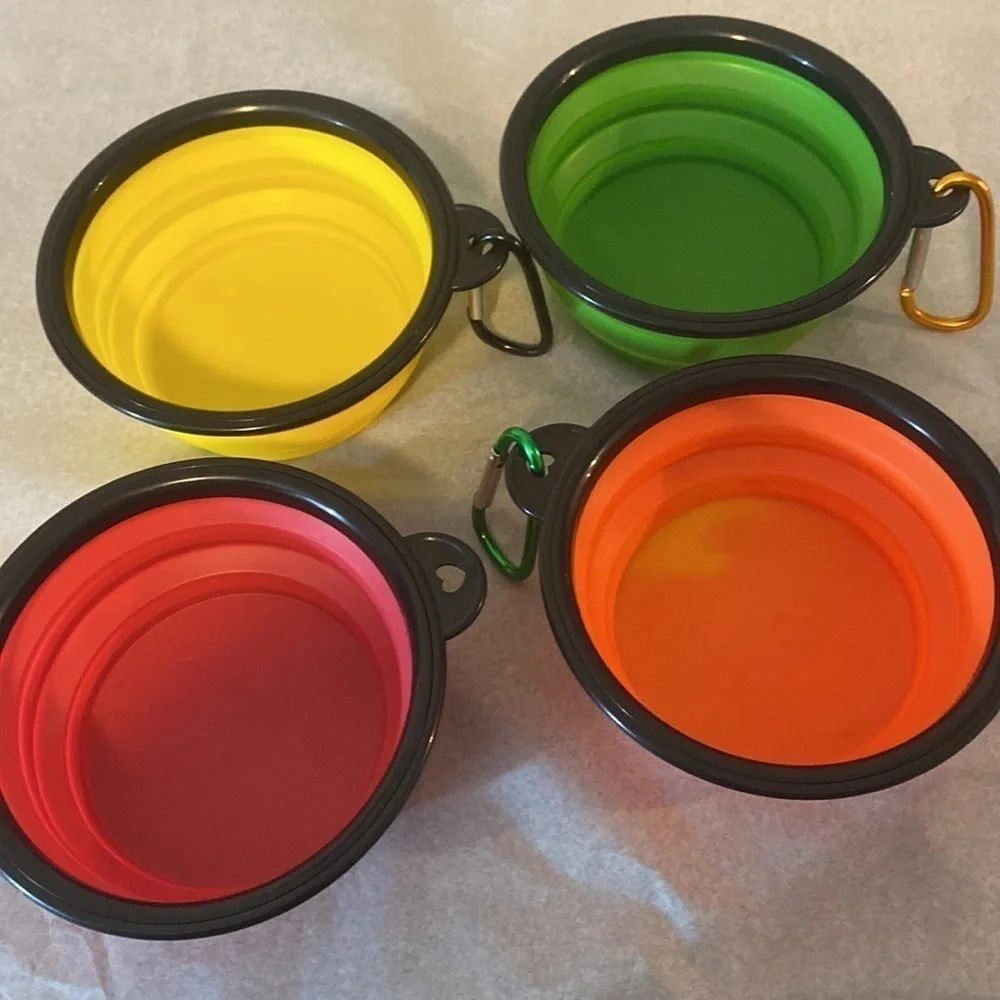 3/$20 Collapsible travel dog bowls